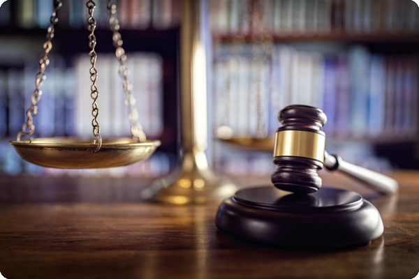 Courtroom and gavel.