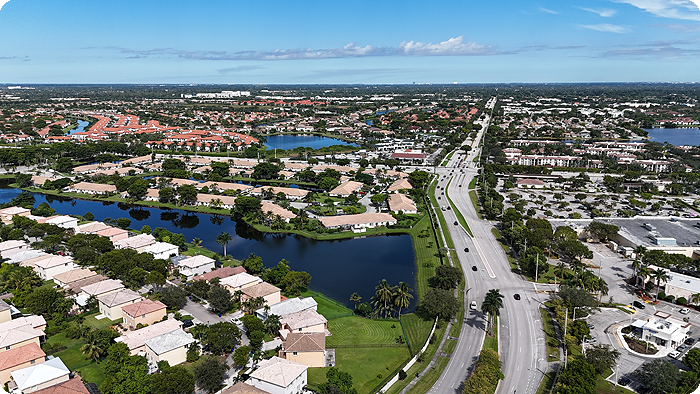 Miramar, Florida Homes with water view.