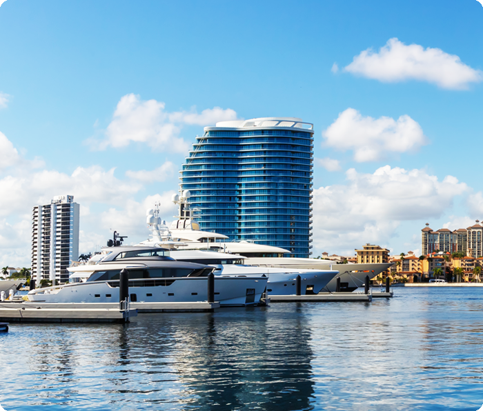 West Palm Beach skyline.